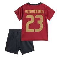 Dres Belgicko Arthur Vermeeren #23 Domáci pre deti ME 2024 Krátky Rukáv (+ trenírky)